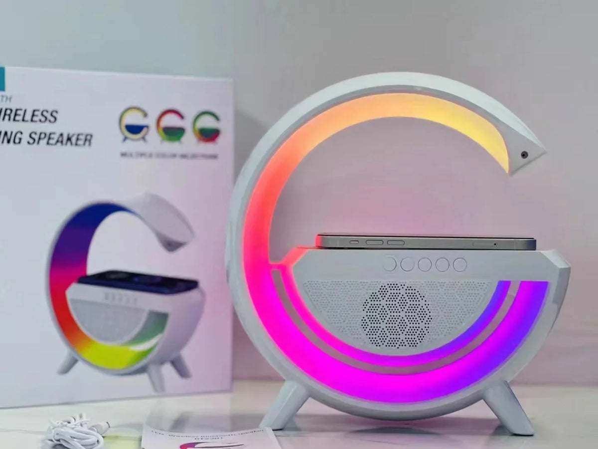 Multifunctional Bluetooth Speaker-Colorful Atmosphere Light Wireless Charging All-in-one Machine